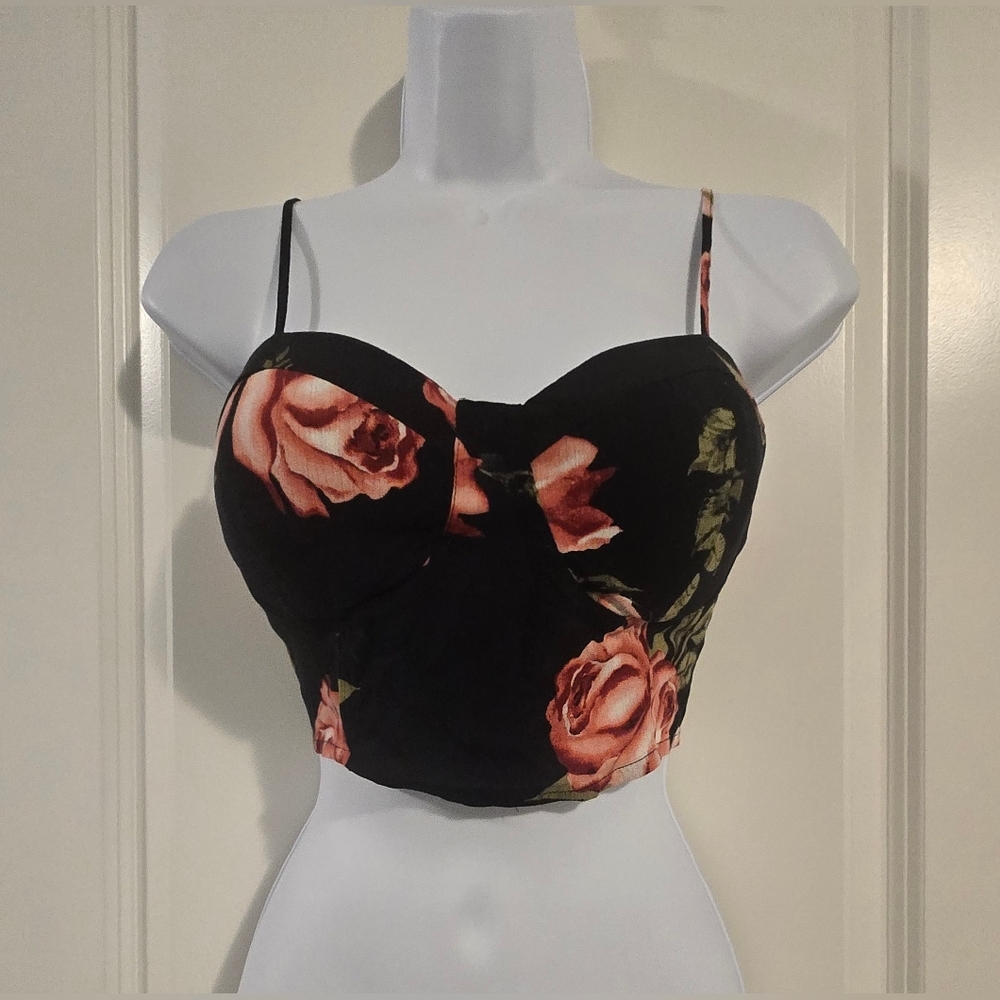 Guess Los Angeles Floral Bustier. Size XS.